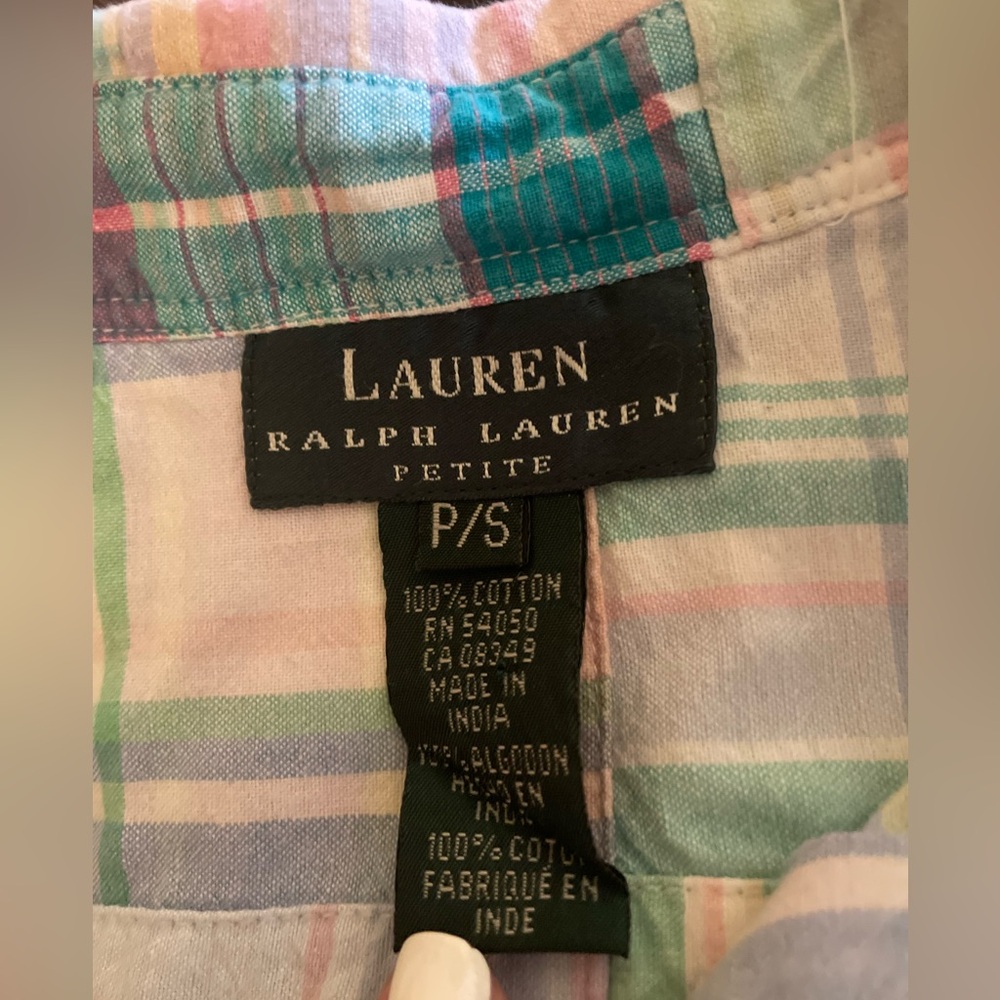 Ralph Lauren Multicolor Patchwork Plaid Sleeveles… - image 7
